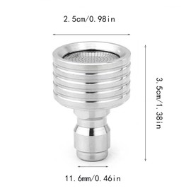 Pressure Washer Nozzle Stainless Steel Power Washer Tips Soft Rain Shower ，1/4 Male Quick Connect Sprinkler for Power Washers Gun Car， Washing Automobile Tire Detailing Cleaning Garden Watering