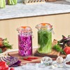 JILLMO Fermentation Jar with Weight, 1 Liter Fermenting Jar with