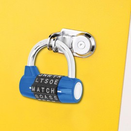 HOJLKLD Gym Locker Lock 5 Letter Word Lock Safety Padlock Combination Lock for School Gym Locker,Sports Locker,Fence,Toolbox,Case,Hasp Storage (1, Blue)