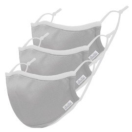 DaLaCa Mask, Repeatedly Washable, Mesh Fabric [2-Way Mask for Outdoor Manufacturers Easy Breathing] 8 Colors to Choose from (Light Gray, 3 Pieces)