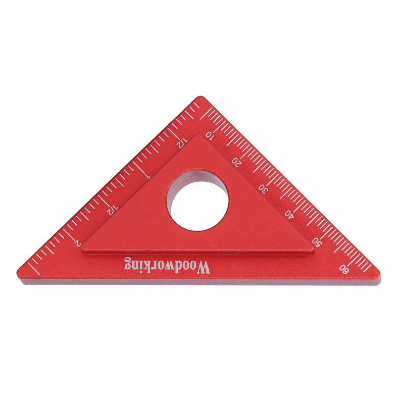 45/90 Degree Aluminum Alloy Angle Ruler High Accuracy DIY Woodworking