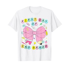 First Day Of 2nd Grade Girls Coquette Back To School Kids T-Shirt