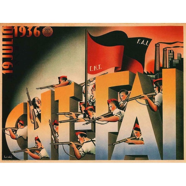 Wee Blue Coo War Spanish Civil 19 July 1936 Cnt FAI Republican Outbreak Spain Unframed Wall Art Print Poster Home Decor Premium
