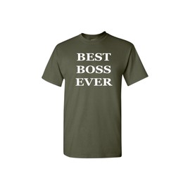 Rogue River Tactical Men's Best Boss Ever Employer Job Work Office Gift T-Shirt (Large, Green)