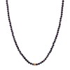 BERGERLIN Genuine Natural Stone Necklace with 925 Sterling Silver Pearl