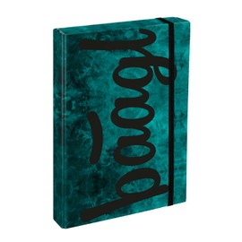 Baagl Jumbo Notebook Box for School Bags - A4 Folder for Children with Elastic Band and Inner Flaps - Collection Folder with Elastic Band for Boys (Ocean)