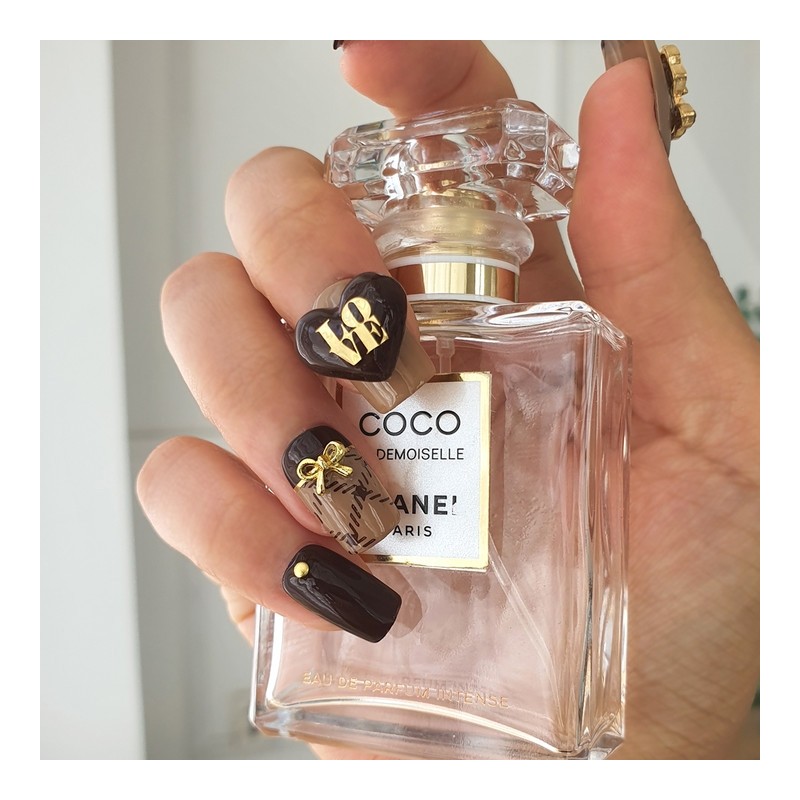 Brown Bear Handmade Nail Tips - Ballerina M / 브라운