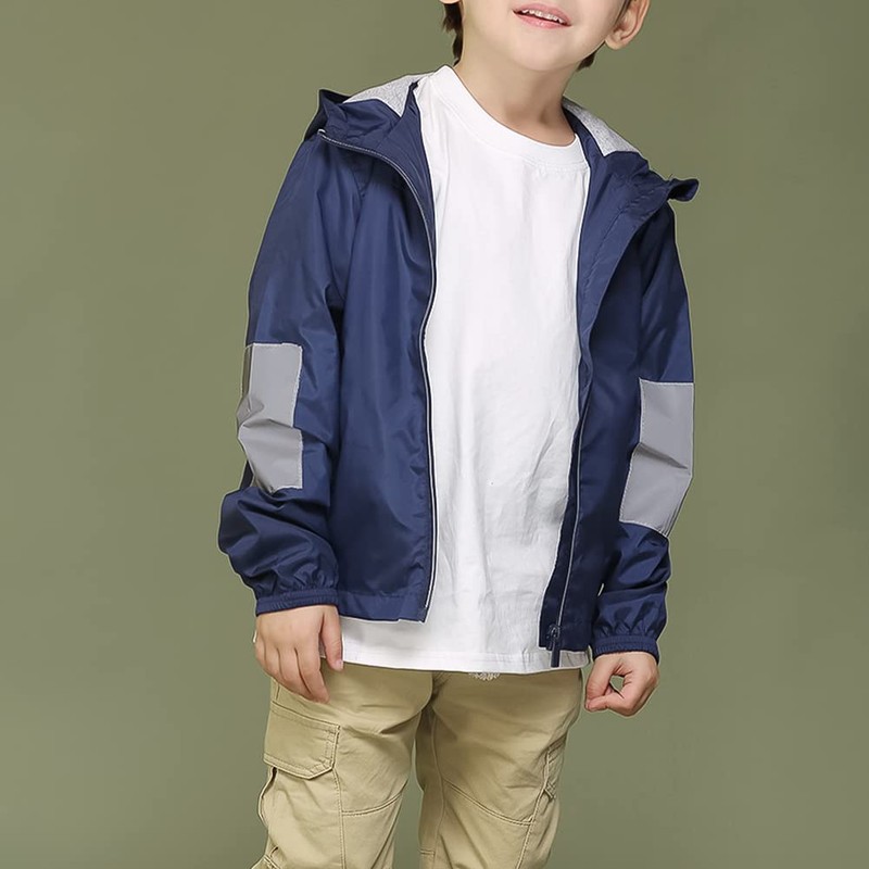 Volunboy Niños Chaqueta Cortavientos, Bebe Impresión Abrigos Prueba Viento Cazadora,