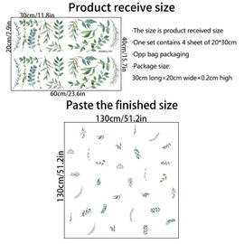 Traziewell Plant Wall Stickers for Bedrooms Wall Stickers Living Room Tropical Leaves Wall Decals Hanging Vines Green Plants Wall Sticker Living Room Bedroom Office Wall Decor 1907