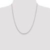 Diamond2Deal Sterling Silver Rhodium-plated 2.3mm Solid Rope Chain Necklace
