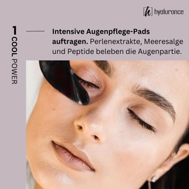 Hyaluronce 10 Minute Eye Care Pads - Instant Smoothing & Decongestant Eye Pads with Peptides, Visible Anti-Wrinkle Effect After 10 Minutes, Moisturising with Hyaluronic Acid, 60 Pads