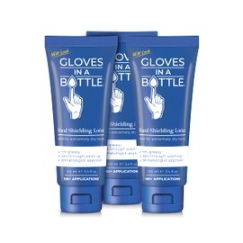 Gloves In A Bottle Shielding Lotion - Great for Dry Itchy Skin! Non Greasy and Fragrance Free - 100ml Tube 3 Pack