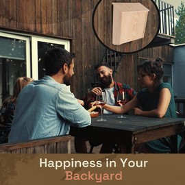 Bat Houses for Outdoors, Handcrafted Bat House Kit Wooden Bat House Weatherproof Outdoor Bat Box Shelter, Roosting Bat Boxes Designed to Attract Bats, Easy to Install (Wood)