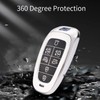 Kespevn for Hyundai Key Fob Cover 7 Button with Leather