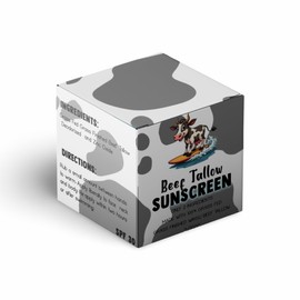 Get Wavy Organics's - Zinc and Tallow Sunscreen - Water Resistant 20 SPF Beef Tallow with Zinc Oxide - Mineral Sunscreen with Non-Nano Minerals - 2 ounce 60 grams