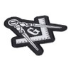 Freemasons Black & White Emblem Patch, Masonic Patches