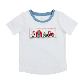 Mud pie Kid's Boy Farm Smocked Tee