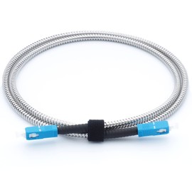 Fiber Optic Cable Pressure Resistant Bend Resistant Optical Cable Optical Wire SC Connector (1M)