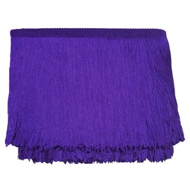 Lauthen.S 10 Yards of 6" Chainette Fringe Trim Tassel Sewing Trim for DIY Craft Latin Dress Lamp Shade Decoration Purple