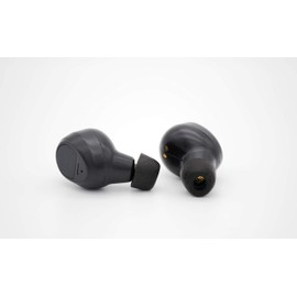 Dekoni Audio True Wireless Bulletz - Almohadillas para auriculares (espuma viscoelástica, moldeables, 1 par, tamaño grande), color negro