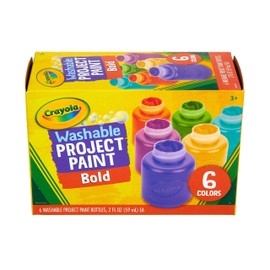 Crayola Washable Kids Paint (6ct), Essential Preschool Supplies, Paint Set for Kids, Must Have Arts & Crafts Supplies, Nontoxic, Preschool Learning Activities for Toddlers