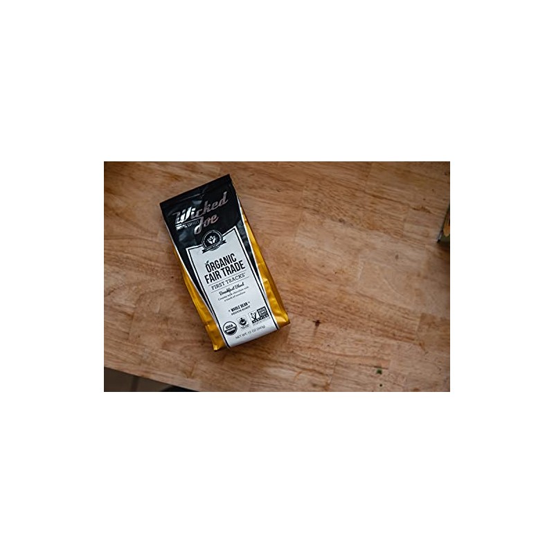 Wicked Joe Organic Coffee Breakfast Blend Whole Bean, 12 Ounce