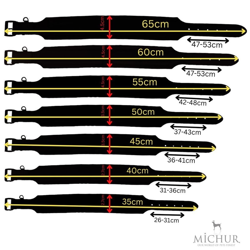 Michur Zorro Leather Dog Collar, Black Leather with Black Rhinestones/Crystals,