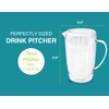 Arrow Home Products Clear Plastic Beverage Pitcher with Lid, 76