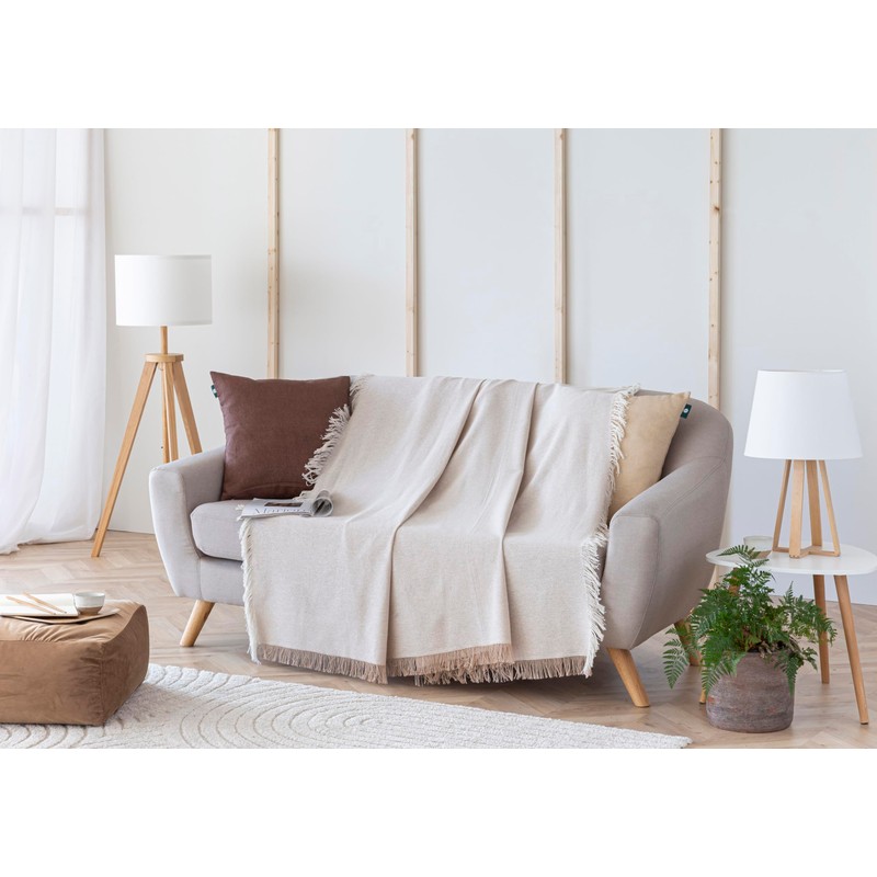 Todocama - Multipurpose Sofa Quilt, Foulard Blanket, Plaid for Bed,