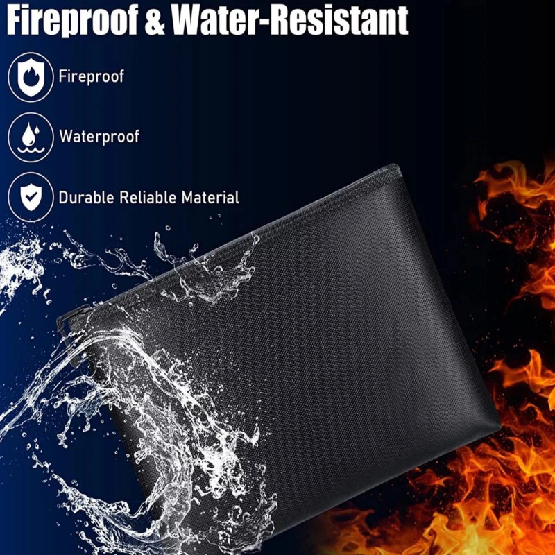 Unbranded 1 PC Fireproof Waterproof Document Envelope File Folder Cash