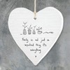East of India Hanging Heart Gift Family Is Everything