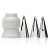 Ateco - 4 Piece Ruffle Decorating Tube Set, Includes Stainless