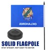 JBSJBS USA Oklahoma Desk Flag 12" Solid Pole Deluxe Set