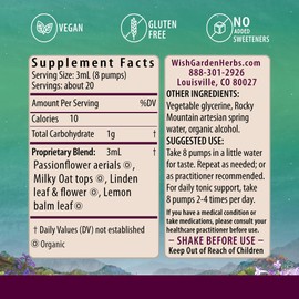 WishGarden Herbs Stress Release for Pregnancy - Natural Herbal Stress Relief Supplement with Lemon Balm & Chamomile, Adrenal Support for Pregnancy and Postpartum Promotes Relaxation and Calm, 2oz