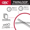 GBC Arillo Metálico Twin Loop 3:1-9/16" para Engargolar, Color Negro,