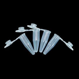 TAODAN Tubos de centrífuga, 200 unidades de 0,2 ml de polipropileno graduado transparente, microcentrífuga, viales de prueba, recipientes pequeños con tapas adjuntas