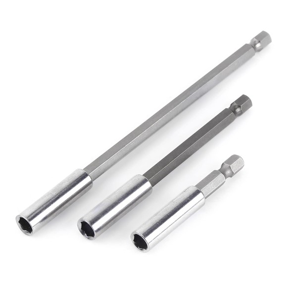 Akozon Bit Holder Set, 3 Pieces Drill Screwdriver Extension Rod