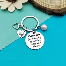 Bridesmaid Gift from Bride Maid of Honor Keyring Bridesmaid Proposal Gifts Wedding Gifts for Maid of Honor Bride Tribe Bridesmaid Maid of Honor Proposal Jewelry Bridal Party Bachelorette Party Gift