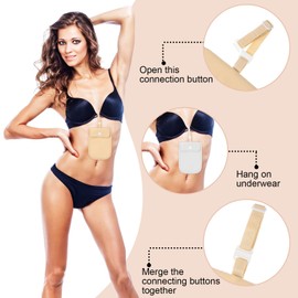 2 Pieces Travel Bra Wallet for Women Hidden Bra Wallet Pickpocket Proof Under Clothes Money Belt Pouch Secret Travel Wallet for Passport Money Valuables (Nude, White, 4 x 5.4 Inch)