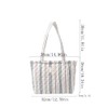 MSGHER Floral Quilted Tote Bag with Zipper Lightweight Reusable for