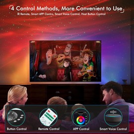 Aurora Starry Sky Projector with Music Speaker, Night Light with Sleep Aids Sound Machine for Adults Children Smart LED Star Projector Galaxy Compatible with Alexa