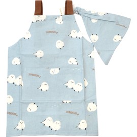 Friends Hill Kids Apron M Multi Shimada-san Blue [US-146-28] With Triangle Width