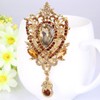 EVER FAITH Women's Rhinestone Crystal Royal Flower Bouquets Brooch Pendant