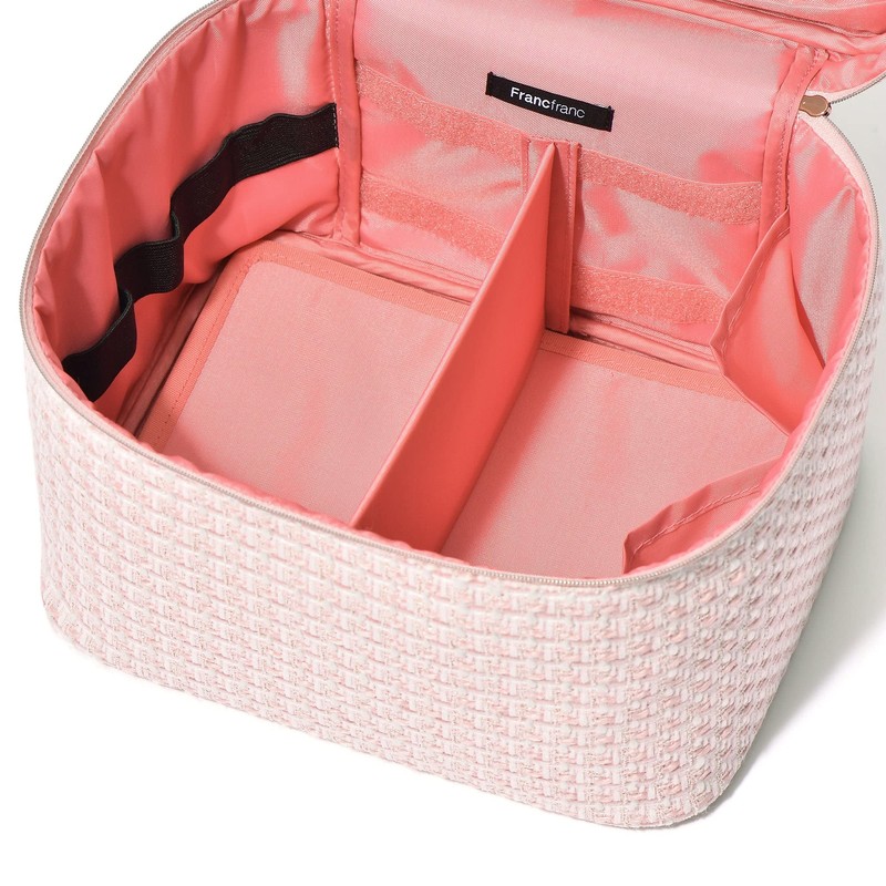 Francfranc Franc Tweed Vanity Pouch, Pink