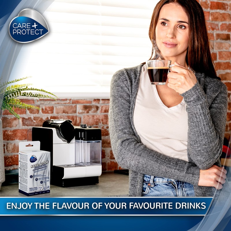 CARE + PROTECT Descaling Powder for Coffee Machines and Kettles,