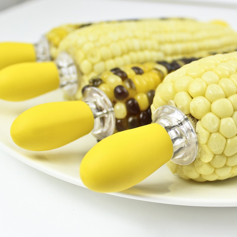 Zoie + Chloe Stainless Steel Corn Holders - Interlocking Corn