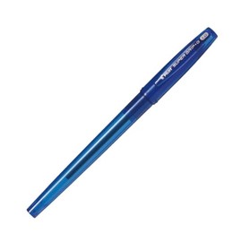 Pilot BSGC100M10LL Oil Based Ballpoint Pen, Super Grip G, Cap Type, 1.0, Blue, 10 Pens
