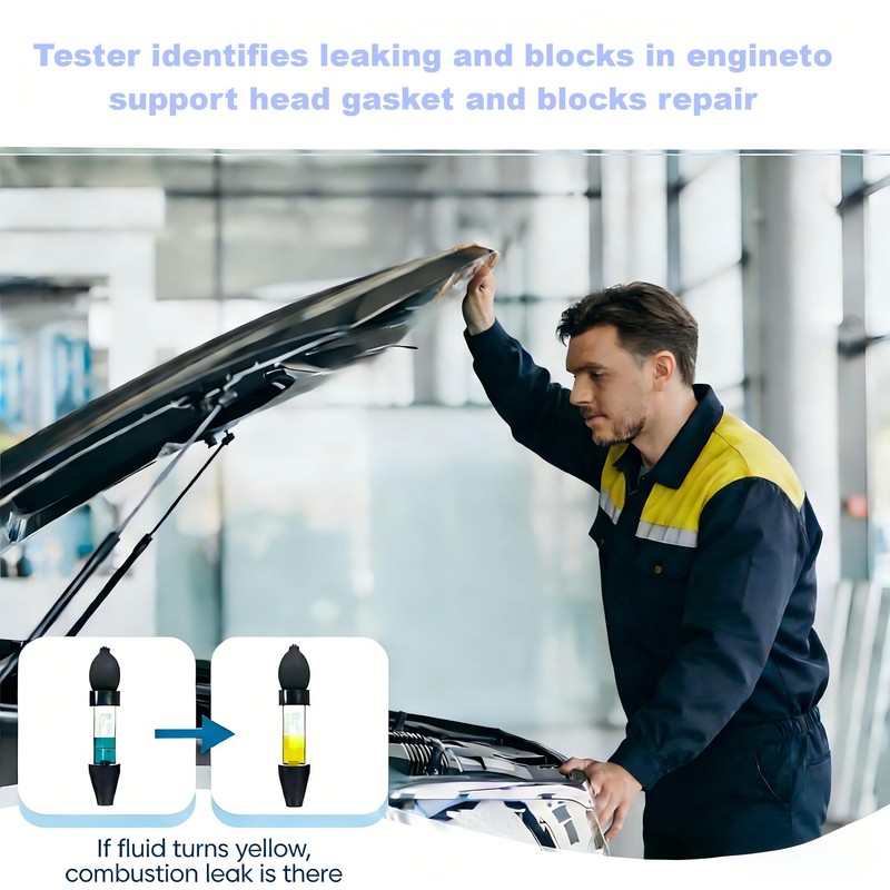 Combustion Leak Detector & Head Gasket Tester Kit (Test Fluid