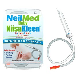 NeilMed Baby NasaKleen Nasal-Oral Aspirator with 49 Hygiene Filters and a Convenient Storage Travel Case