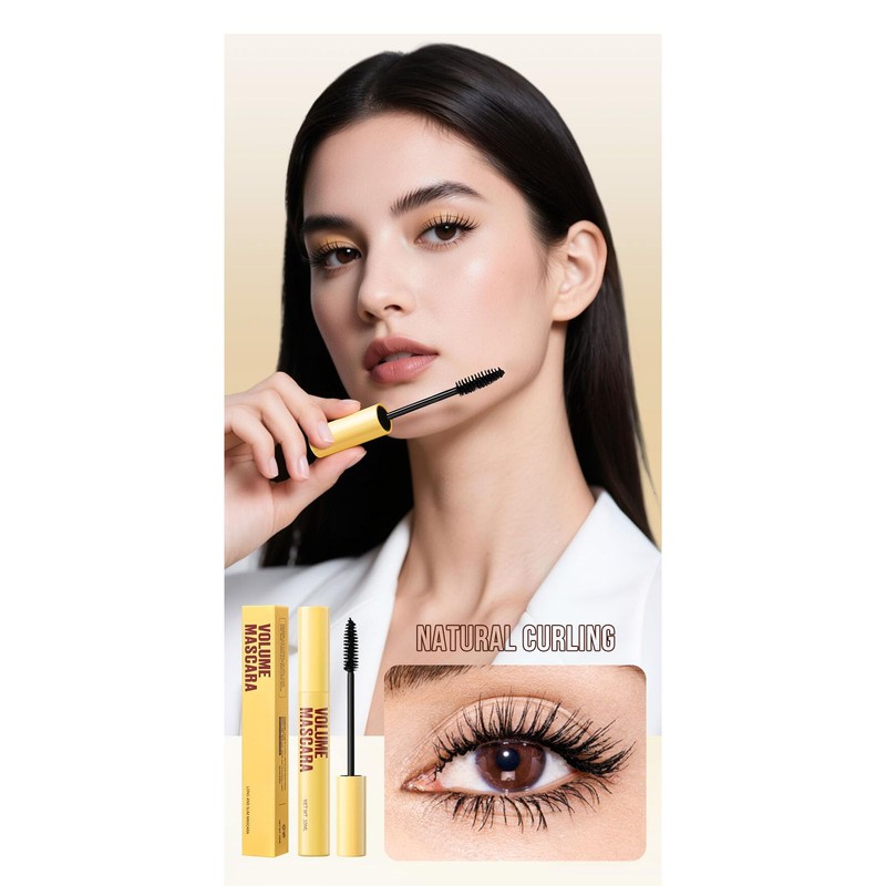 Black Mascara Volumising& Smudge-Proof,With an inflator comb brush - Waterproof